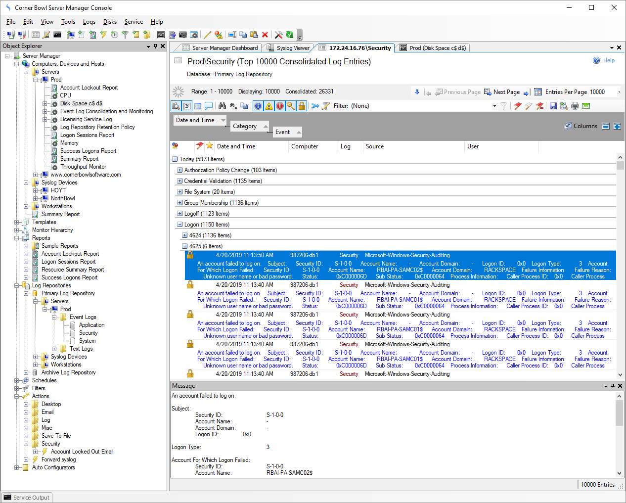 Corner Bowl Server Manager screenshot