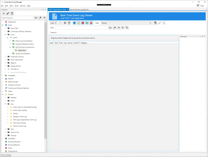Real-Time Event Log Viewer