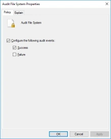 Audit File System properties