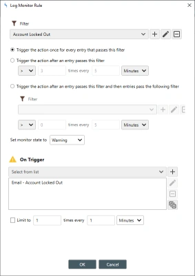 Event Log Monitor Rule Dialog