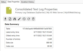 IIS Log Consolidation Data Properties
