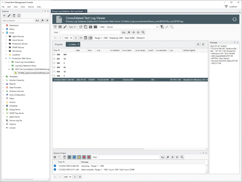 Consolidated IIS Log Viewer