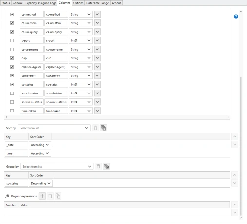 Assign Sort By and Group By Rules