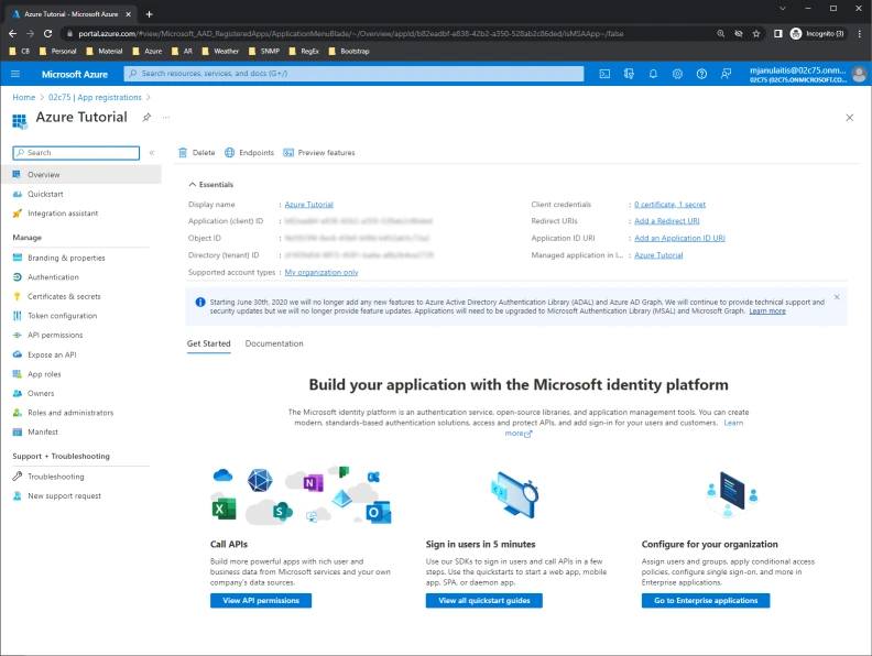 Azure App Registration Overview