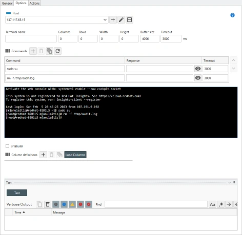 Delete RHEL Audit.Log Template Properties