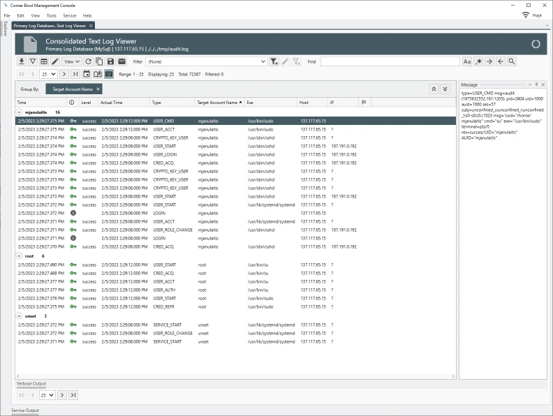 RHEL Consolidated Audit Log Viewer