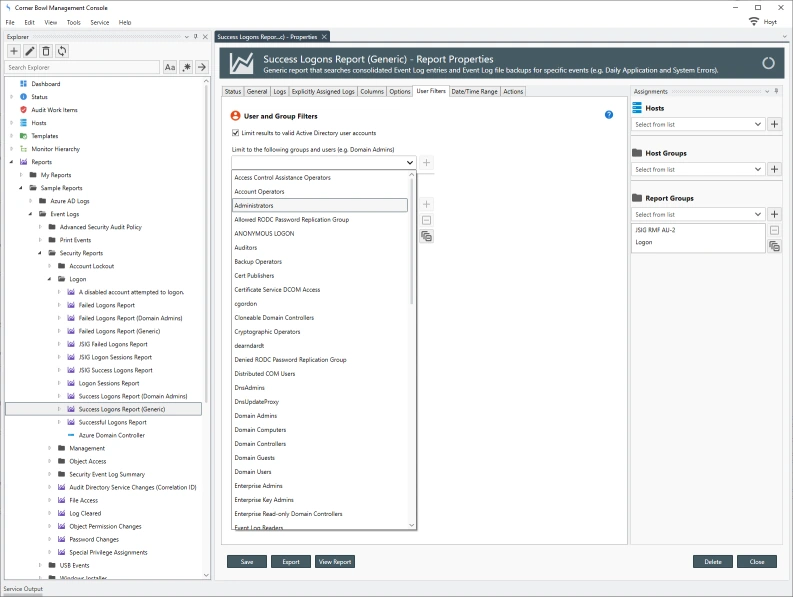 Active Directory user and group query