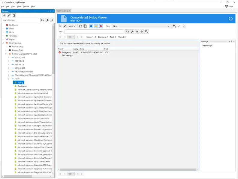 Consolidated Syslog Viewer