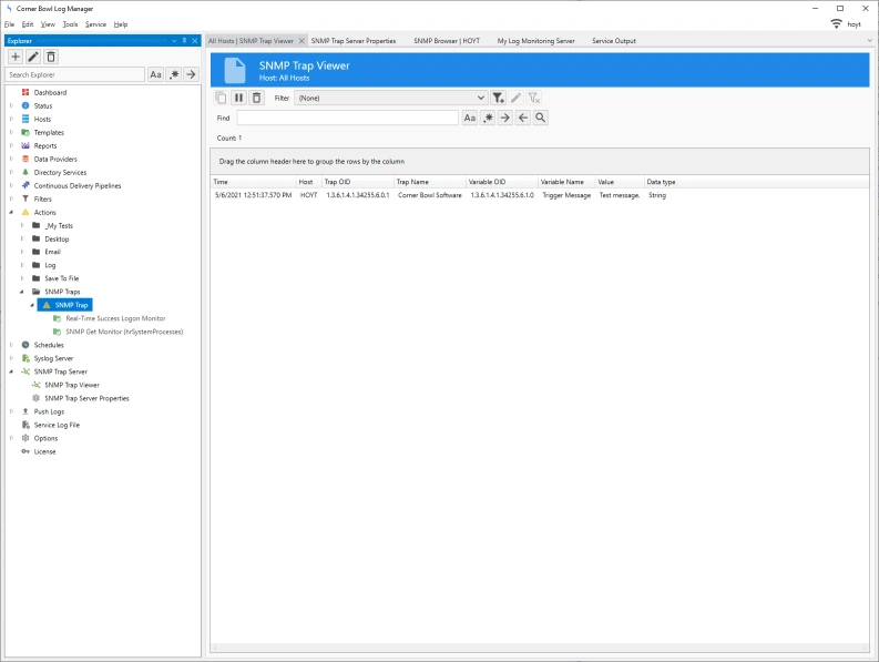 Real-Time SNMP Trap Viewer