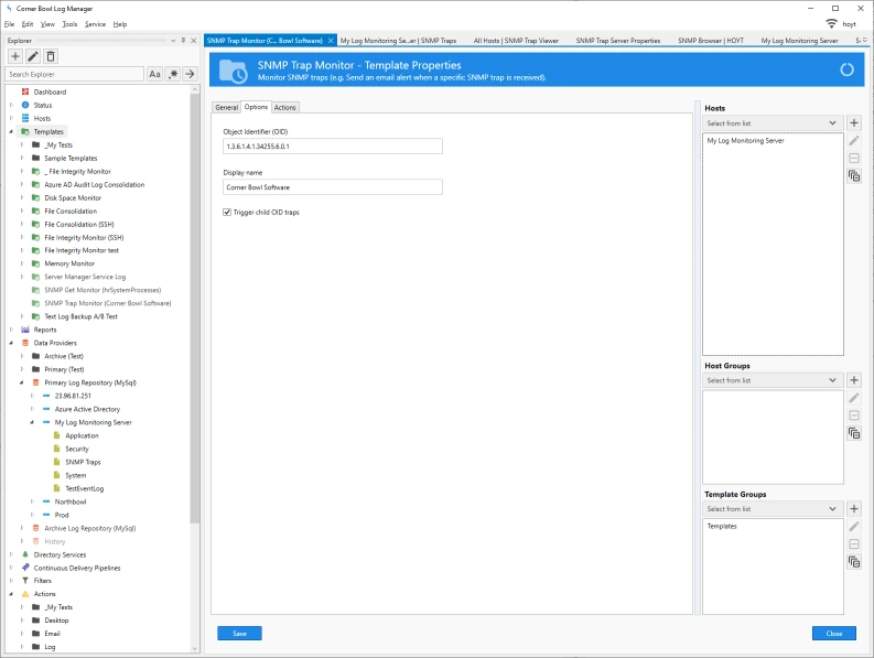 SNMP Trap Monitor Configuration