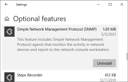 Windows SNMP Feature