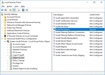 Advanced Audit Policy Configuration