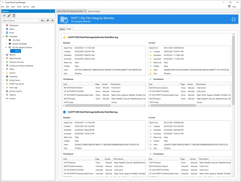 File Integrity Monitor Detail