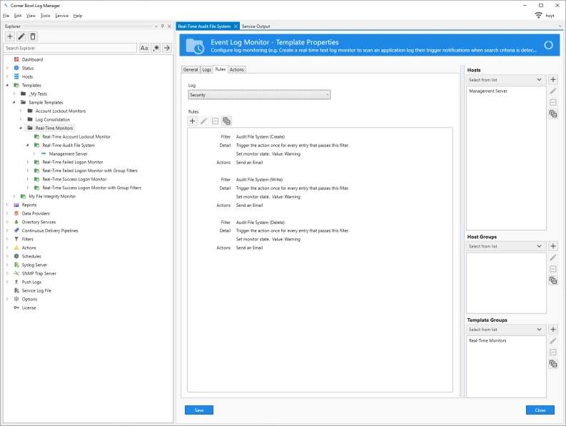 Real-Time Audit File System Rules