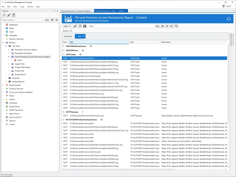 Folder Access Permissions Report