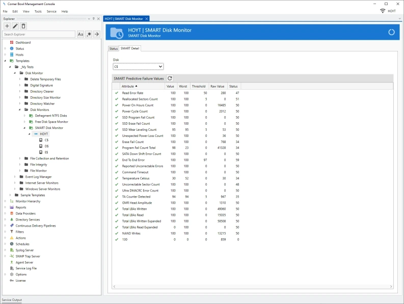 SMART Disk Monitor Properties