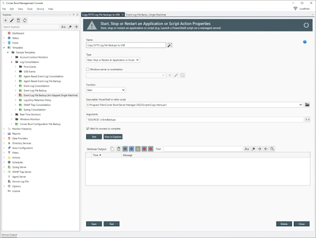 Event Log File Backup to USB Settings