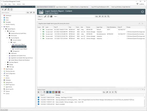 Air Gapped Logon Sessions Report