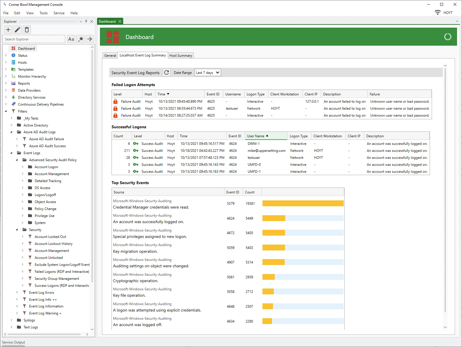 Server Manager Dashboard